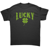 Lucky_with_a_4_Leaf_Clover_Unisex_T-Shir_Black_Front_Mockup.png