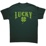 Lucky_with_a_4_Leaf_Clover_Unisex_T-Shir_Forest_Green_Mockup.png