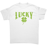 Lucky_with_a_4_Leaf_Clover_Unisex_T-Shir_White_Front_Mockup.png