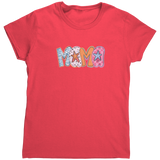 Mama_Colorful_Mom_Design_Womens_T-Shirt_Coral_Silk_Mockup.png