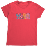 Mama_Colorful_Mom_Design_Womens_T-Shirt_Coral_Silk_Mockup.png