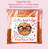 ONE SMART COOKIE First Day of SCHOOL Gift Tag/Sticker, Back to School Gift Treat, Digital File Only, Kids Gift, Teacher Gift, Cookies