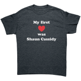 My_First_Love_was_Shaun_Cassidy_Unisex_T_Dark_Heather_Mockup.png