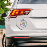 No Rain, No Flowers Encouragement Car Magnet