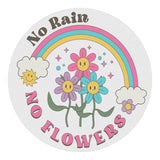 No Rain, No Flowers Encouragement Car Magnet