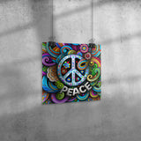 POP ART Look 12x12 PEACE SIGN Poster, Glossy or Matte