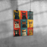 POP ART Look CATS Wearing SUNGLASSES 11x14 PRINT POSTER