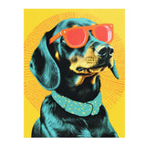POP ART Look DACHSHUND Wearing Sunglasses 11x14 PRINT POSTER