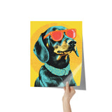 POP ART Look DACHSHUND Wearing Sunglasses 11x14 PRINT POSTER