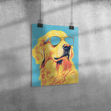 POP ART Look GOLDEN Retriever Wearing Sunglasses 11x14 PRINT POSTER