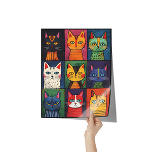 POP ART Look Multiple CATS 11x14 PRINT POSTER