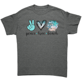 Peace_Love_Beach_Unisex_T-Shirt_Graphite_Heather_Front_Mockup.png