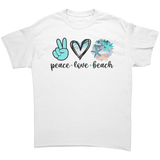Peace_Love_Beach_Unisex_T-Shirt_White_Front_Mockup.png