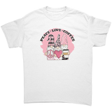 Peace_Love_Coffee_Garden_Gnomes_Unisex_T_White_Front_Mockup.png_15786512