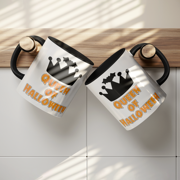 Queen_of_Halloween_11oz_Color_Accent_Whi_Mug_Lifestyle_Hanging_Mugs_Mockup.png