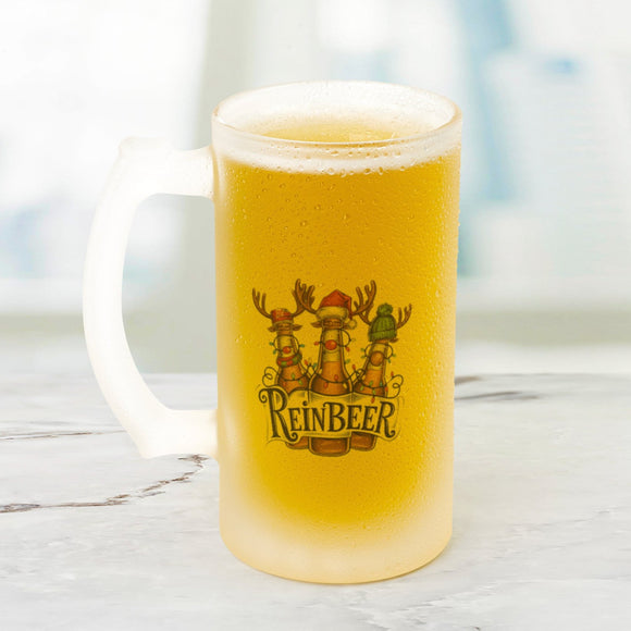 Reinbeer Christmas 16oz Frosted Beer Stein