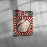 Vintage Retro Look 11x14 BASEBALL Poster, Bar Decor, Man Cave Decor