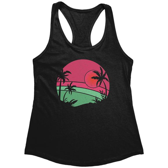 Retro_Pink_Beach_Design_Womens_Racerbac_Black_Mockup.png