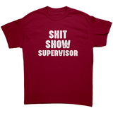 Shitshow_Supervisor_Unisex_T-Shirt_Cardinal_Red_Front_Mockup.png