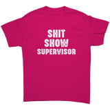 Shitshow_Supervisor_Unisex_T-Shirt_Heliconia_Front_Mockup.png
