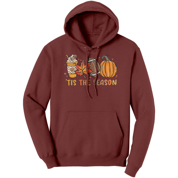 Tis the Season, Autumn, Football, Pumpkin Spice Unisex HOODIE