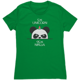 Unicorn_Ninja_Panda_Baby_Womens_T-Shirt_Kelly_Green_Mockup.png