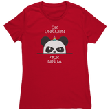 Unicorn_Ninja_Panda_Baby_Womens_T-Shirt_Red_Mockup.png