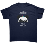 Unicorn_Ninja_Panda_Unisex_T-Shirt_Navy_Front_Mockup.png