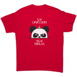 Unicorn_Ninja_Panda_Unisex_T-Shirt_Red_Front_Mockup.png