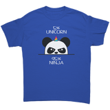 Unicorn_Ninja_Panda_Unisex_T-Shirt_Royal_Front_Mockup.png