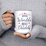 Voted World's Best Daddy Coffee Mug 15oz