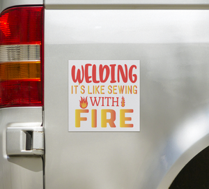 Welding_is_Like_Sewing_with_Fire_Car_Mag_SquareCarMagnet_Carside_Mockup.png