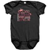 Who Needs Cupid When Everyone Loves Me Short Sleeve Baby Snap Bodysuit Onesie