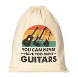 You Can Never Have Too Many GUITARS Drawstring Canvas Backpack