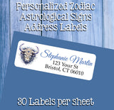 Personalized ADDRESS Labels ASTROLOGICAL SIGNS, Sets of 30 Personalized Return Labels, Astrology