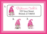 Personalized BREAST CANCER Awareness GARDEN GNOMES Address Labels, Return Address Labels, 30 per sheet