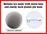1.25 Personalized inch Round I Love (heart) Any Name Button Pins - J & S Graphics