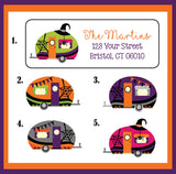 Personalized HALLOWEEN CAMPERS Labels, Property of, Address Labels, Sets of 30 Labels, Pumpkins