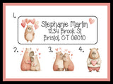 Personalized Capybara Return Address Labels, 30 per sheet - J & S Graphics