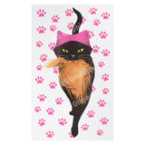 Black Cat with PINK Hat and orange toupee Anti-Trump MAGNET