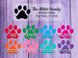 Personalized Paw Print, Cat and Dog Return Address Labels 30 per set - J & S Graphics