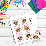 ONE SMART COOKIE First Day of SCHOOL Gift Tag/Sticker, Back to School Gift Treat, Digital File Only, Kids Gift, Teacher Gift, Cookies