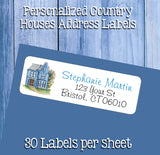 Personalized ADDRESS Labels COUNTRY HOUSES, Property of, Sets of 30 Personalized Return Labels