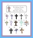 Personalized Religious Crosses Labels for Mini Bubbles, Favors or Address Labels - J & S Graphics