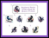 Crows & Ravens Personalized Return Address Labels – Gothic Black Bird Mail Stickers – Set of 30 Custom Labels