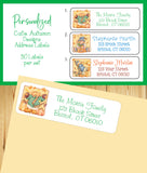 Personalized FALL AUTUMN Teddy Bear and Scarecrow Return Address LABELS - J & S Graphics