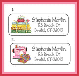 Personalized Cute SEWING Designs Return ADDRESS Labels, 30 per sheet