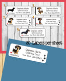 Personalized Dachshund Return Address Labels, I Love my Dachshund, Dog Labels - J & S Graphics
