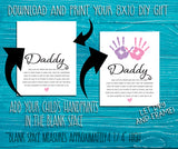Father's Day Handprint Printable, Gift for Daddy, DIY Craft Gift for Dad, Father's Day Printable, First Father's Day Gift, Digital Download
