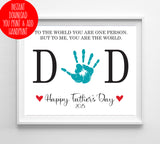 Father's Day Handprint Printable, Gift for Daddy, DIY Craft Gift for Dad, Father's Day Printable, First Father's Day Gift, Digital Download